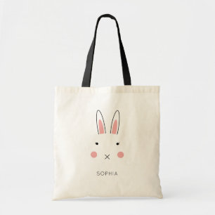 Bolsa Tote Bag de Tots com Nome Personalizado do Coelho Corta