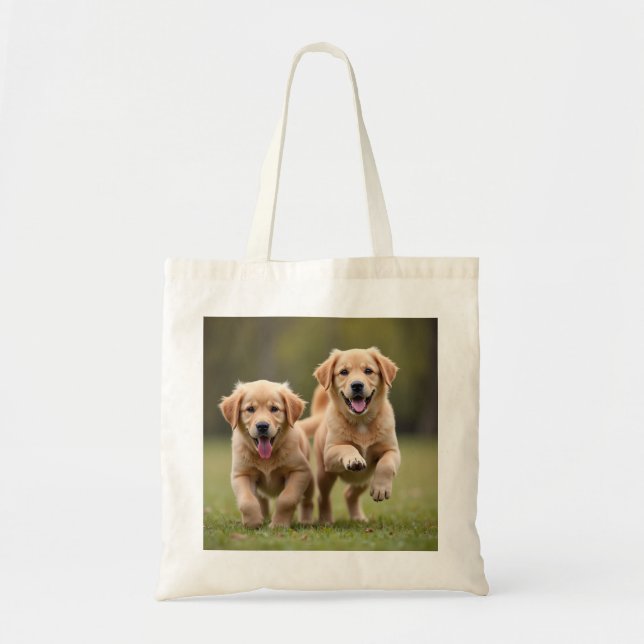 Bolsa Tote Bag Eólico do Vendedor de Puppy (Frente)