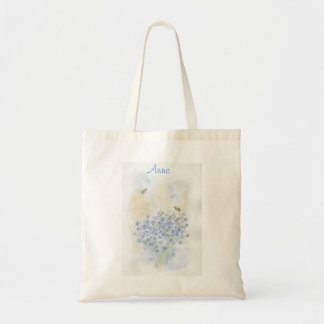 Bolsa Tote Bag Floral Floral Azul