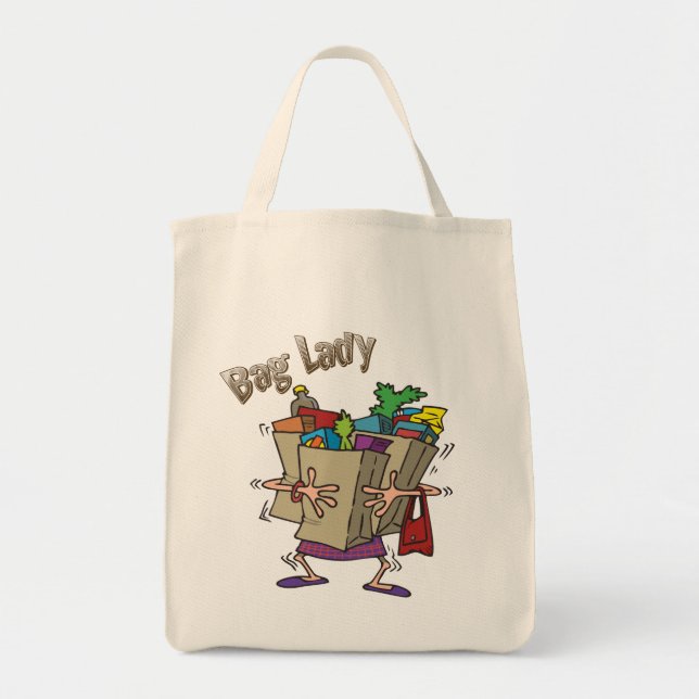 Bolsa Tote Bag Lady Cartoon (Frente)
