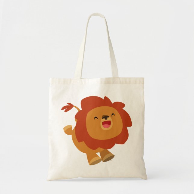 Bolsa Tote Bag Lion de Cartoon de Gamboling (Frente)