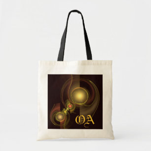 Bolsa Tote Bag Monograma de Abstrato de Conexão íntima