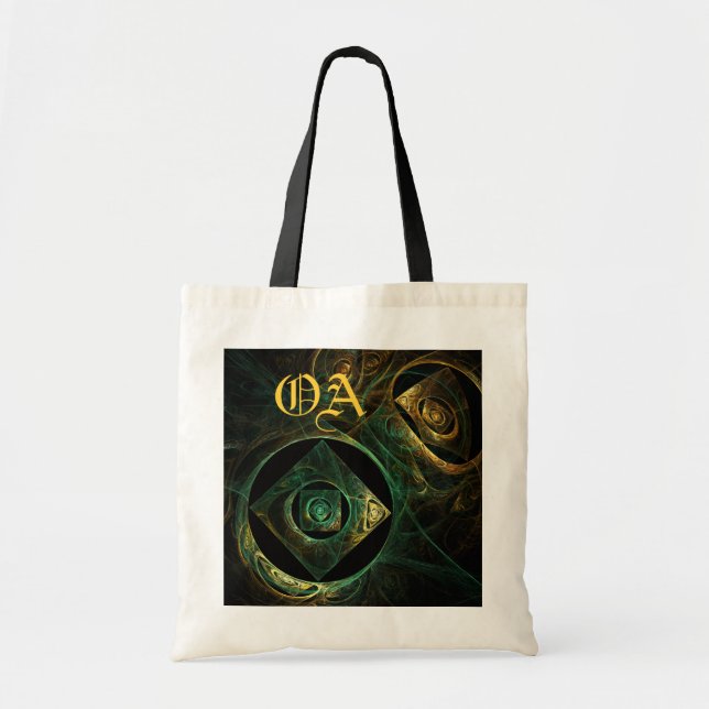 Bolsa Tote Bag Monograma de Vibrações Mágicas (Frente)