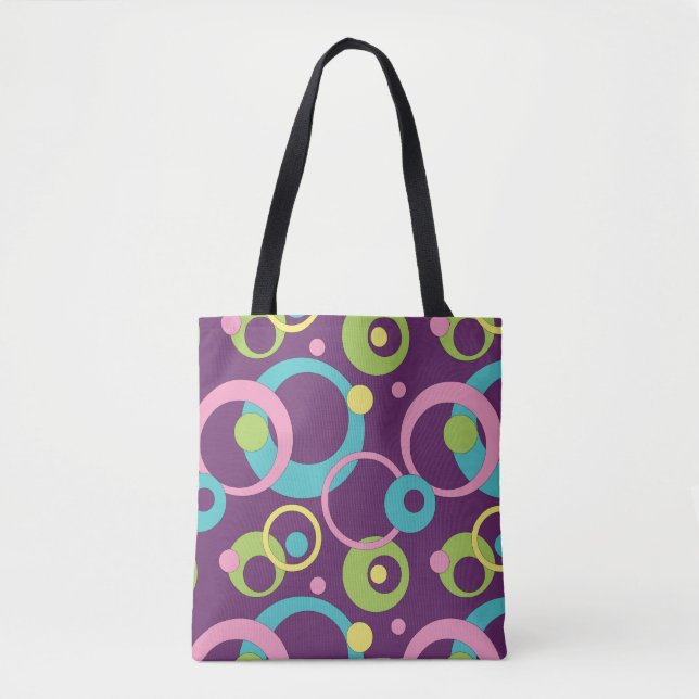 Bolsa Tote Bag Multiverso-Impressão dos Círculos Puros Funcio (Frente)