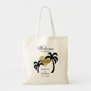 Bolsa Tote Bag Palm Trees Heart Personalizado