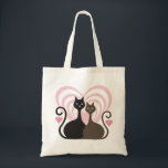 Bolsa Tote Bag Personalizada de Gatos de Amor Pequeno<br><div class="desc">Meu design de arte vetorial, "Cats de Amor" está em um saco de tote personalizado. Perfeito para festa romântica! É totalmente personalizável clicando no botão "Personalizar!". Sinta-se livre para adicionar texto, alterar fonte, tamanho e adicionar e excluir imagem conforme necessário. Cartão de anúncio, cartões de agradecimentos, postagem e outros produtos...</div>