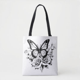 Bolsa Tote Bag preto-e-branco