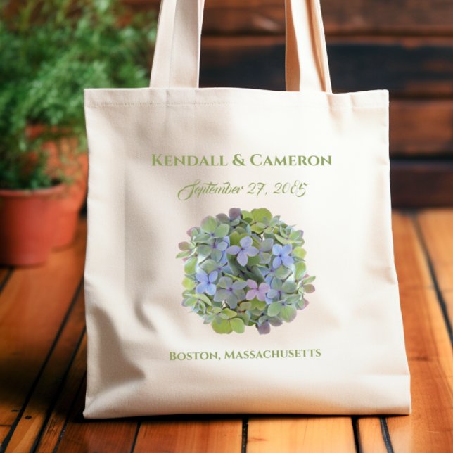 Bolsa Tote Bag Primavera Green Hydrangea (Criador carregado)