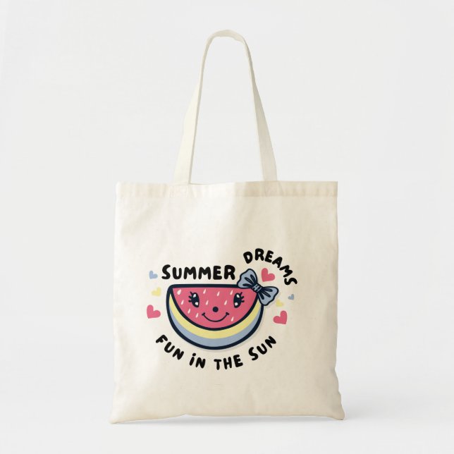 Bolsa Tote Bag Tote Design Simple Cute Conveniente (Frente)