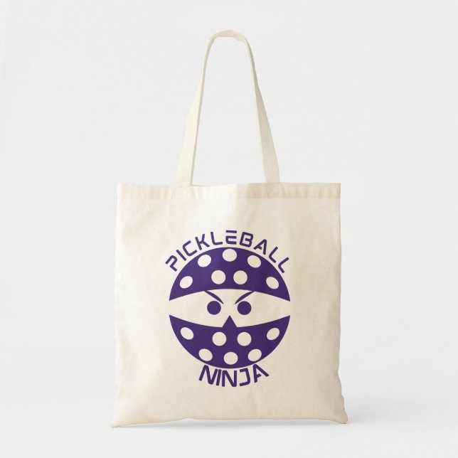 Bolsa Tote Bag Tote Ninja Pickleball Roxo (Frente)