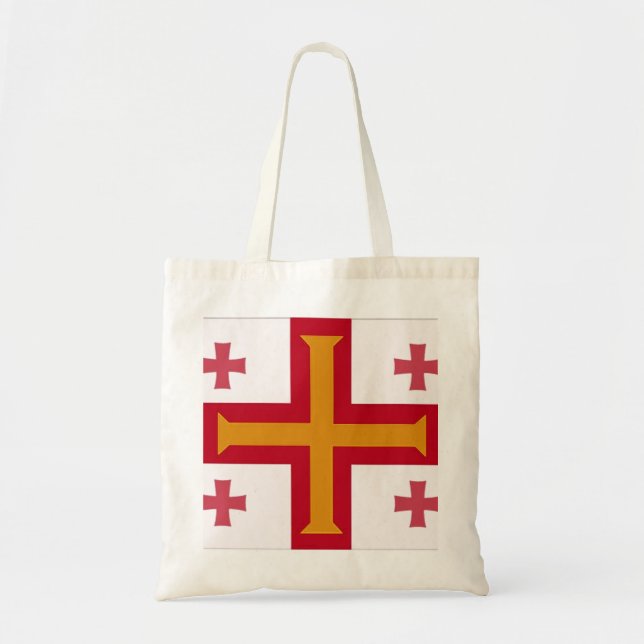 Bolsa Tote Bag vermelho e laranja (Frente)