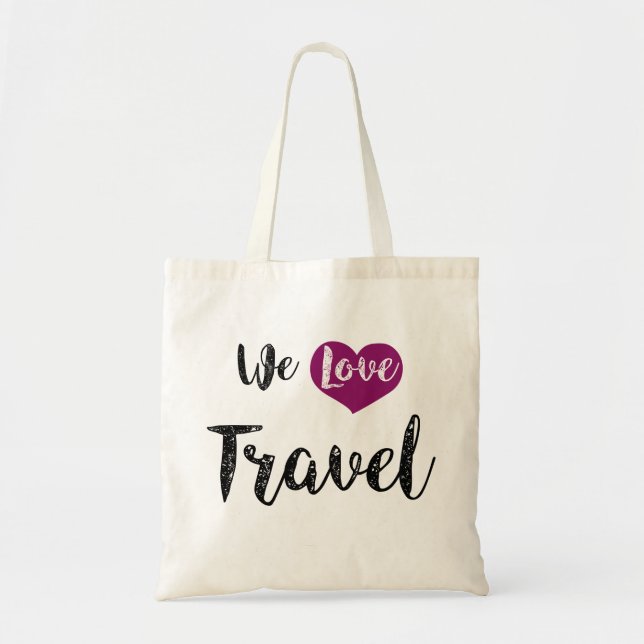 Bolsa Tote Bag,"We love Travel" (Frente)