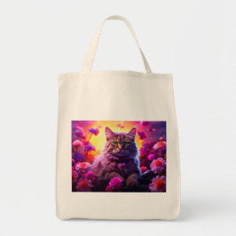 Bolsa Tote Bag with Cat Illustration
