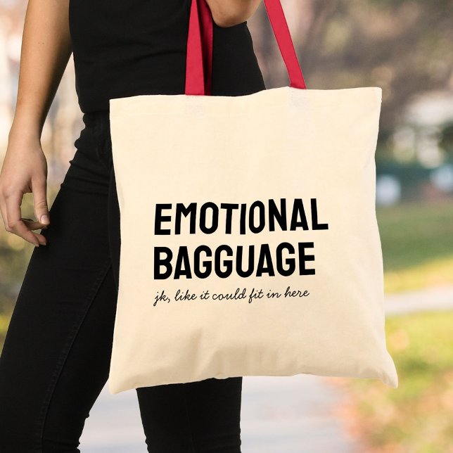 Bolsa Tote Bagagem Emocional Engraçado Minimalista (Criador carregado)