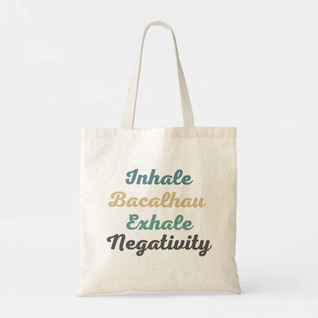 Bolsa Tote Bagas de compras para inalação de bacalhau (Verso)