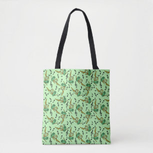 Bolsa Tote Bagpipe Music Note Pattern