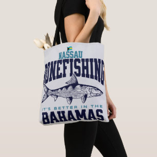 Bolsa Tote Bahamas Souvenir Gift : Nassau Bahamas Bonefishing