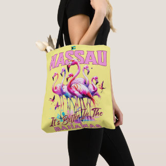 Bolsa Tote Bahamas Souvenir Presente: Nassau Bahamas Flamingo