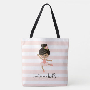 Bolsa Tote Bailarina cor-de-rosa personalizada do
