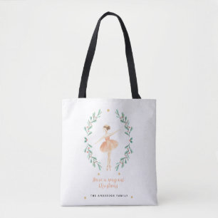 Bolsa Tote bailarina de aquarela, botânica e fofa, Natal