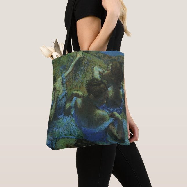 Bolsa Tote Bailarinas Azuis de Edgar Degas, Impressionismo Vi (Close Up)