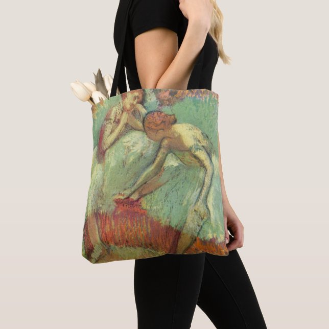 Bolsa Tote Bailarinas em Verde de Edgar Degas, Balé Antigo (Close Up)