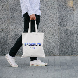 Bolsa Tote Bairros de Nova Iorque Brooklyn com gradiente azul