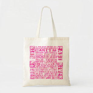 Bolsa Tote Bairros de NYC Rosa Quente
