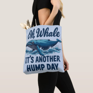Bolsa Tote Baita de Baleia Engraçada "Oh Baleia" Design para