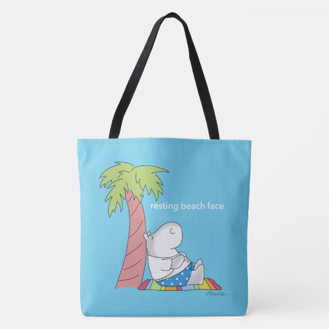 Bolsa Tote BAIXO PRAIA APARECIDO Botão Belly Hippo Boynton (Frente)
