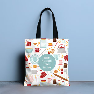 Bolsa Tote Baking mais barato do que Therapy Funny Kitchen Bl