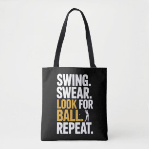 Bolsa Tote Balanço Xingar Procurar Bola Repetir Golfe Golfist