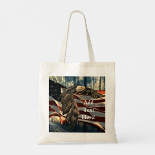 Bolsa Tote Bald Eagle American Flag Country Road Tote Bag