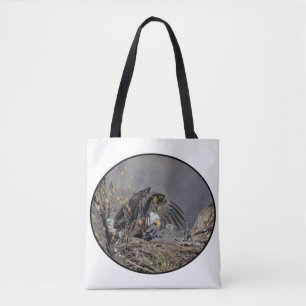 Bolsa Tote Bald Eagle com seu bebê