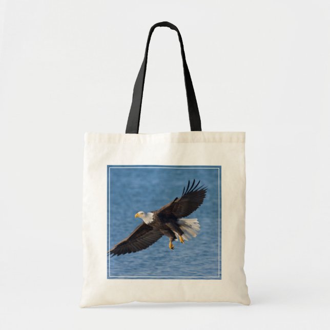 Bolsa Tote Bald eagle in flight (Frente)