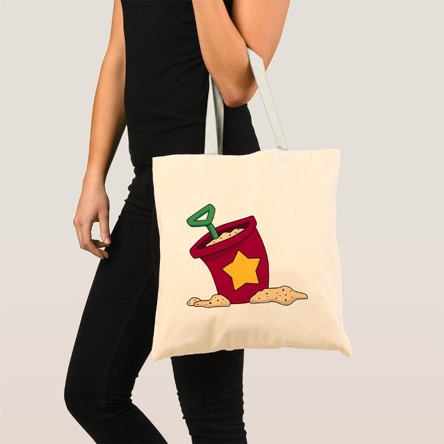 Bolsa Tote Balde de Areia Vermelho com Estrela e Pá (Criador carregado)