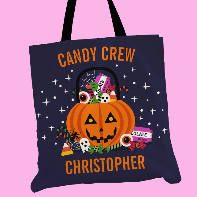 Bolsa Tote Balde de Bomba de Candy Personalizado Halloween (Criador carregado)