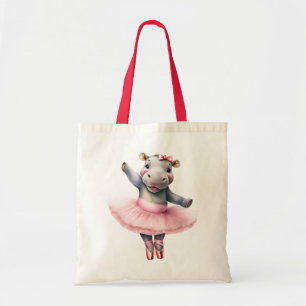Bolsa Tote Balé de dança de bailarina de hipopótamo