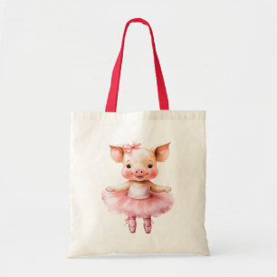 Bolsa Tote Balé de dança de bailarina de porco