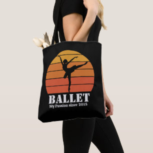 Bolsa Tote Balé Hobby Retro Sunset Personalize