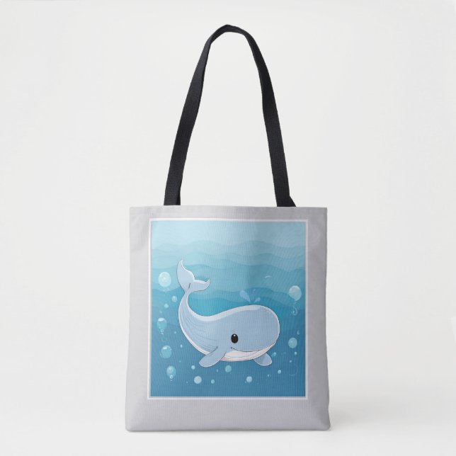 Bolsa Tote Baleia branca (Frente)
