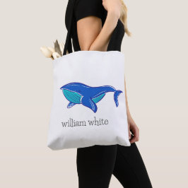 Bolsa Tote Baleia branca personalizada