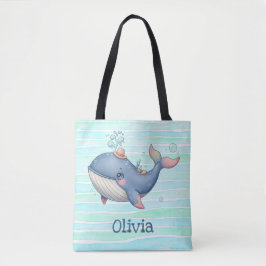 Bolsa Tote Baleia Pequena Fofa e Excêntrica