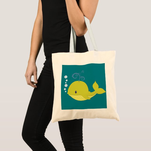 Bolsa Tote Baleia Verde Bebida (Frente (produto))