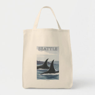 Bolsa Tote Baleias #1 da orca - Seattle, Washington