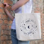 Bolsa Tote Baleias dançarinas<br><div class="desc">Duas baleias mágicas dançando num belo fundo de estrelas e uma lua.</div>