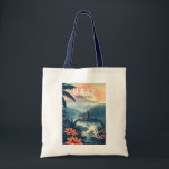 Bolsa Tote Bali Indonesia Viagem Art Vintage<br><div class="desc">Bali retro vetor viagem design. Bali é uma ilha no Sudeste Asiático que é conhecida por suas praias,  templos e cultura. É também o lar da vida marinha,  parques de safari,  e arte.</div>
