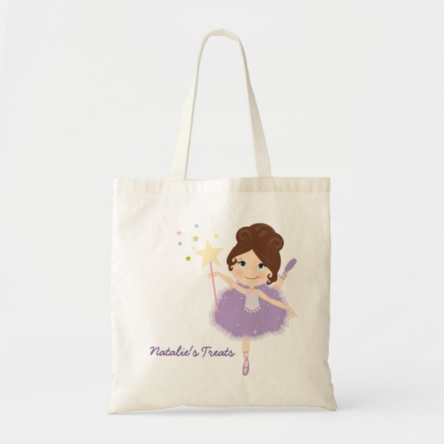 Bolsa Tote Ballerina Cute Halloween Treat | Nome (Frente)