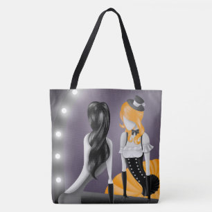 Bolsa Tote Ballerina e Dançarina Excêntrica reflexão Amarela