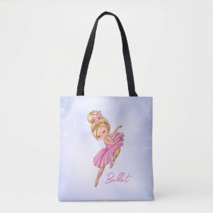 Bolsa Tote Ballerina Girl Pink, Puro, Dança de Balé Bonito